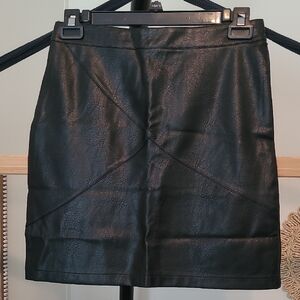 Black Faux Leather Mini Skirt NWT